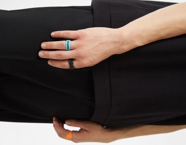 Orange Men's Bershka Set Of 3 Colored Rings Jewelry | 5GwctNEktNk
