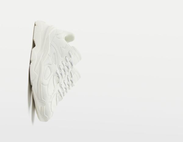 White Women's Bershka With Topstitching Sneakers | zH4ufBZvFDT