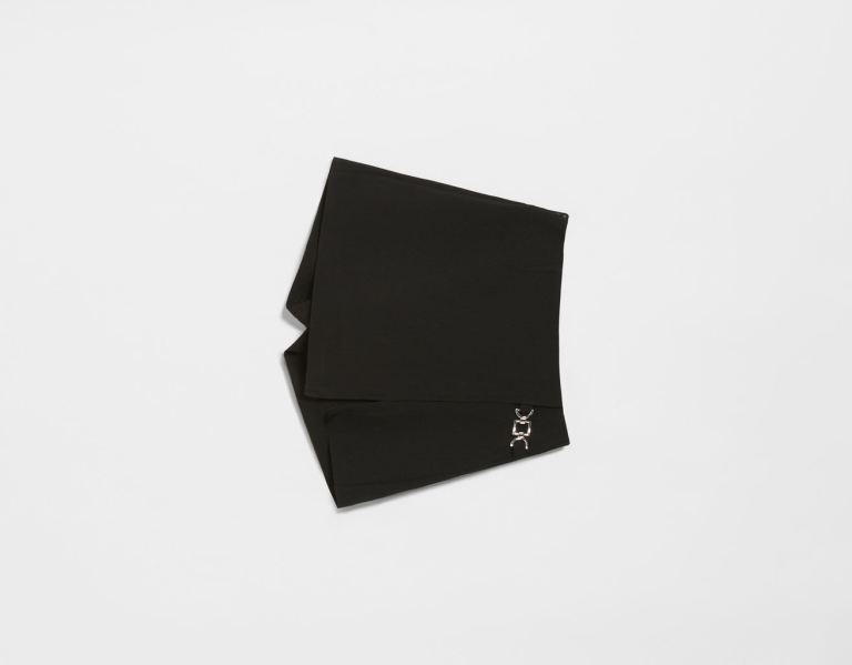Black Women's Bershka Skort With Buckle Skirts | F2CoR8FXuYj