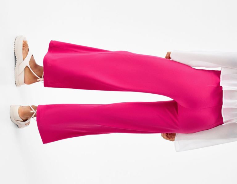 Fuchsia Women's Bershka Flowing Culottes Pants | BMzlGl7nSpg