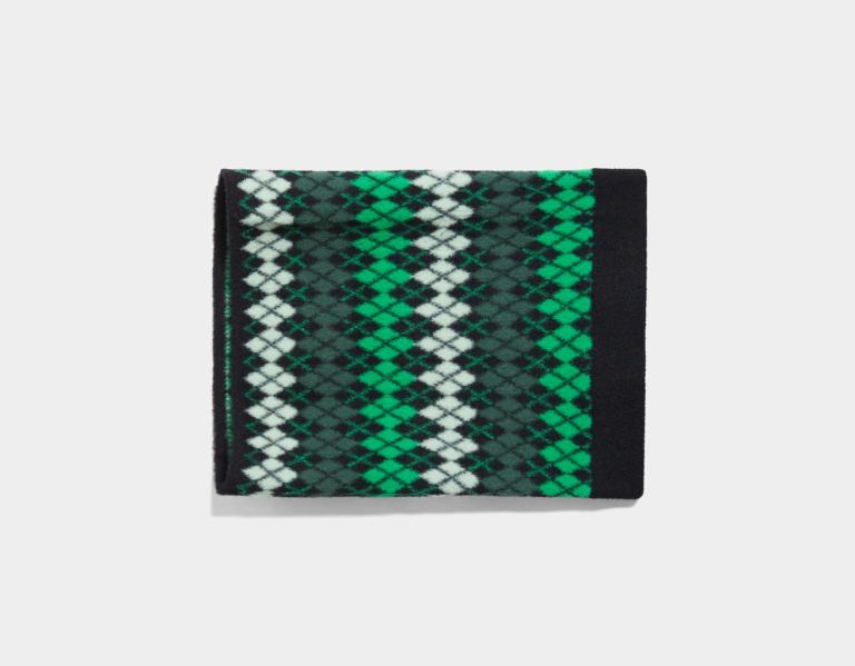 Green Women's Bershka Argyle Knit Cardigan And Skirt Set Knitwear | W27alLHLbH2