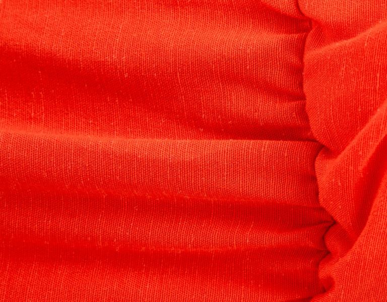 Red Women's Bershka Linen Blend Culotte Jumpsuit With A Crossover Neckline Dress | lESyB5qfeSo