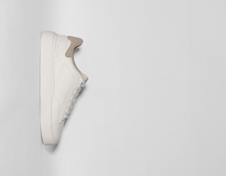 White Men's Bershka Contrasting Trainers | ArRVPaV4V7H